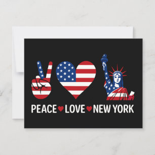 Peace Love New York Briefkaart