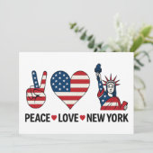 Peace Love New York Kaart (Staand voorkant)