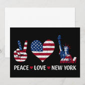 Peace Love New York Kaart (Voorkant / Achterkant)