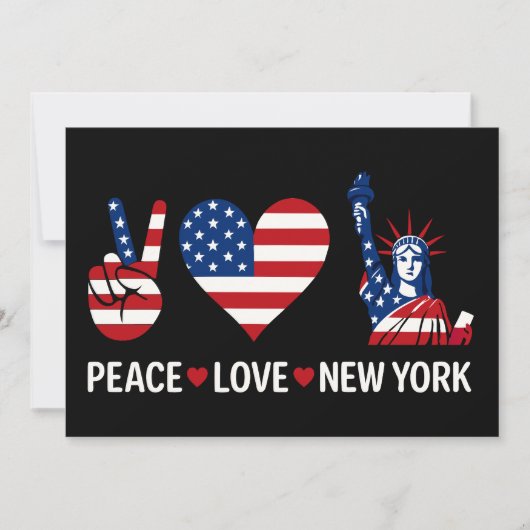 Peace Love New York Kaart (Voorkant)