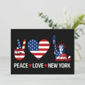 Peace Love New York Kaart (Staand voorkant)