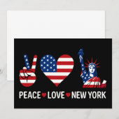 Peace Love New York Kaart (Voorkant / Achterkant)