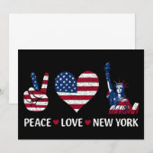 Peace Love New York Kaart (Voorkant / Achterkant)