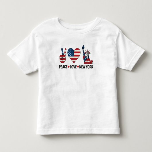 Peace Love New York Kinder Shirts (Voorkant)