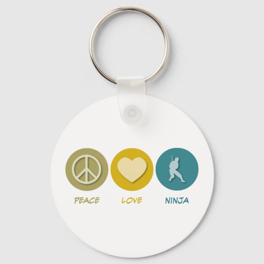 Peace Love Ninja Sleutelhanger (Voorkant)
