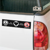 Peace/Love/No Texting & Driving Bumpersticker (Op Truck)