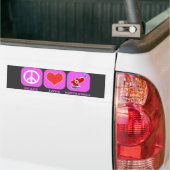 Peace Love Noord-Korea Bumpersticker (Op Truck)