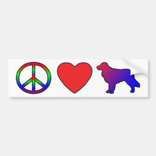 Peace Love Nova Scotia Duck Tolling Retrievers Bumpersticker