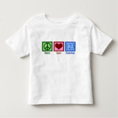 Peace Love Numbers Kinder Shirts (Voorkant)