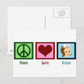 Peace Love Nurse Briefkaart (Voorkant / Achterkant)