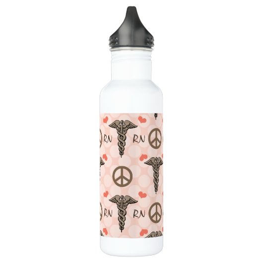 Peace Love Nurse Caduceus RN BPA Free Waterfles (Links)