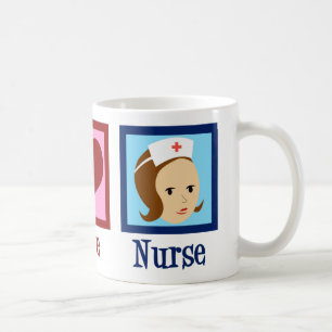 Peace Love Nurse Cute Nursing Koffiemok