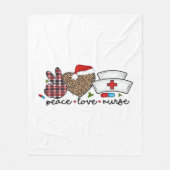 Peace Love Nurse, Halloween Classic T-shirt Fleece Deken (Voorkant)