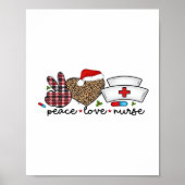 Peace Love Nurse, Halloween Classic T-shirt Poster (Voorkant)
