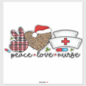 Peace Love Nurse, Halloween Classic T-shirt Sticker (Vel)