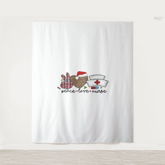 Peace Love Nurse, Halloween Classic T-shirt Wandkleed (Voorkant)