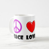 Peace Love Nurse Koffiemok (Voorkant links)