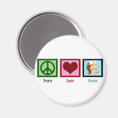 Peace Love Nurse Magneet (Voorkant / Achterkant)