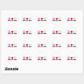 Peace Love Nurse Ronde Sticker (Vel)