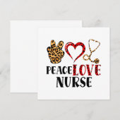Peace Love Nurse - Schattige Nurse Design (2) (Voorkant / Achterkant)