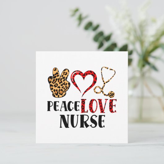 Peace Love Nurse - Schattige Nurse Design (2) (Staand voorkant)