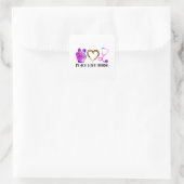 Peace Love Nurse - Schattige Nurse Design Vierkante Sticker (Tas)