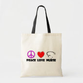 Peace Love Nurse Tote Bag (Voorkant)