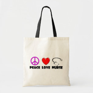 Peace Love Nurse Tote Bag