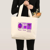 Peace Love Nursing Assistant Grote Tote Bag (Voorkant (product))