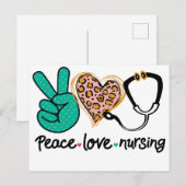 Peace Love Nursing Briefkaart (Voorkant / Achterkant)
