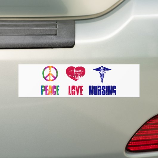 Peace Love Nursing Bumpersticker (Op auto)