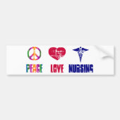 Peace Love Nursing Bumpersticker (Voorkant)