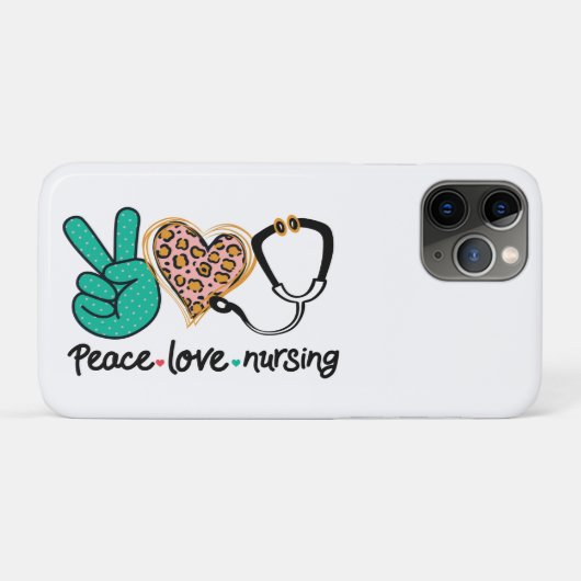 Peace Love Nursing Case-Mate iPhone Case (Achterkant (horizontaal))