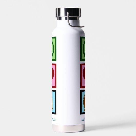 Peace Love Nursing Cute Personalized Nurse Waterfles (Links)