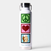 Peace Love Nursing Cute Personalized Nurse Waterfles (Voorkant)