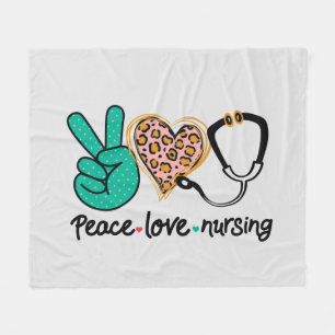 Peace Love Nursing Fleece Deken