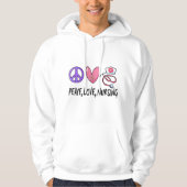 Peace Love Nursing Hoodie (Voorkant)