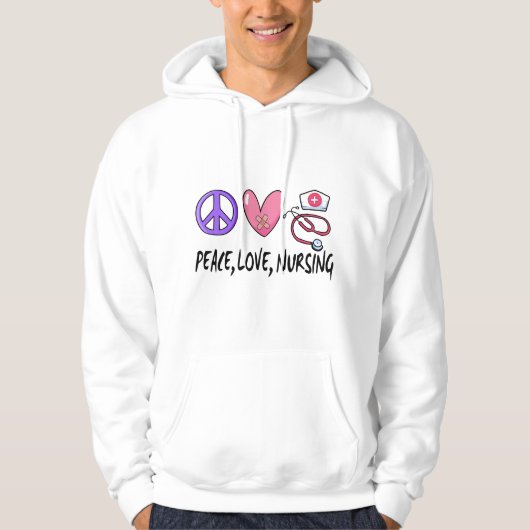 Peace Love Nursing Hoodie (Voorkant)