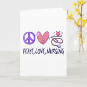 Peace Love Nursing Kaart (Gele Bloem)