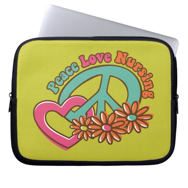 Peace Love Nursing Laptop Sleeve (Voorkant)
