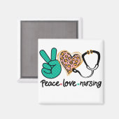 Peace Love Nursing Magneet (Voorkant / Achterkant)