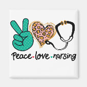 Peace Love Nursing Magneet (Voorkant)