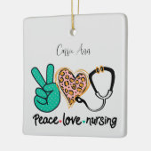 Peace Love Nursing Personalized Keramisch Ornament (Links)