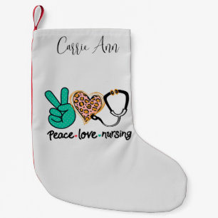 Peace Love Nursing Personalized Kleine Kerstsok