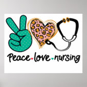 Peace Love Nursing Poster (Voorkant)