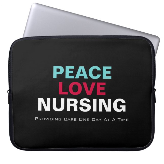 Peace Love Nursing Premium-laptophoes Laptop Sleeve (Voorkant)