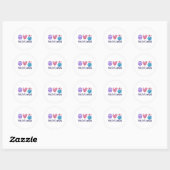 Peace Love Nursing Ronde Sticker (Vel)