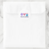 Peace Love Nursing Ronde Sticker (Tas)