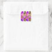 Peace Love Nursing - Schattige Nurse Design (2) Vierkante Sticker (Tas)