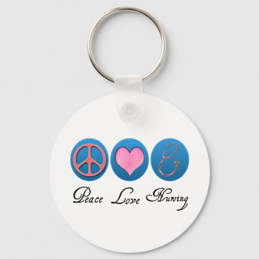 Peace Love Nursing Sleutelhanger (Voorkant)